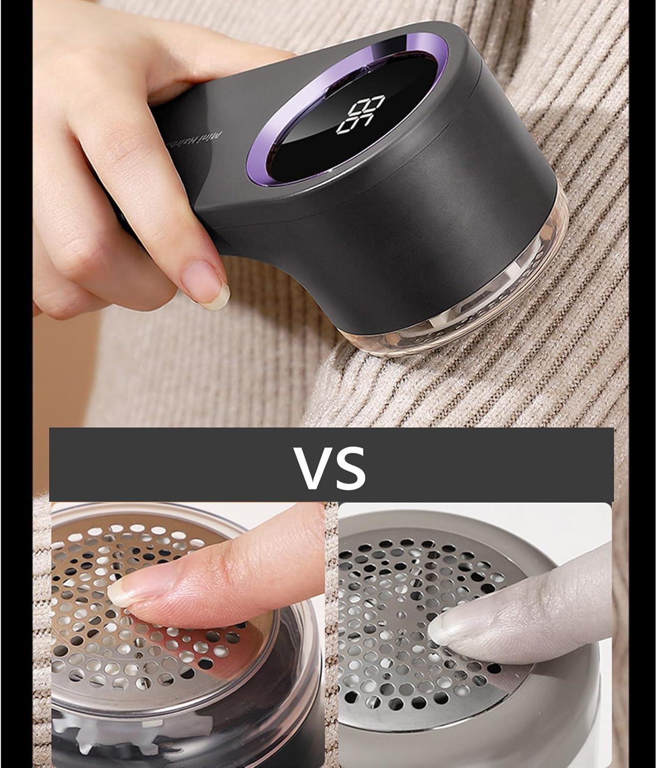 Lint Remover For Clothing Portable Electric Fuzz Pellet Remover LED Display Rechargeable For Clothes Fabric Shaver Fluff Remover